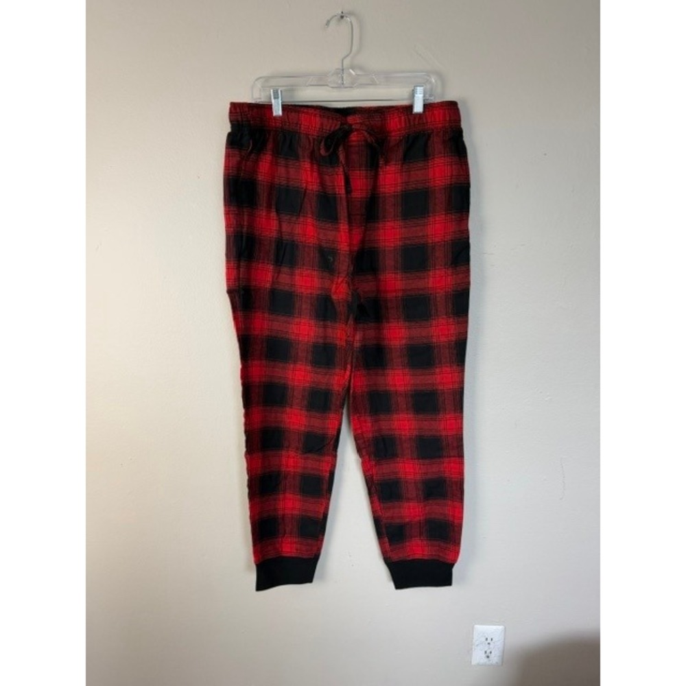 Kohls The Essential Flannel Pajama Pant Mens Large Red Black Buffalo Plaid New